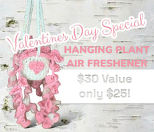 Load image into Gallery viewer, Aromatherapy (Air Freshener)Pink Valentines Day Hanging Plant