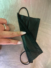 Load image into Gallery viewer, 3 layered all Black Mask (Non-Medical) Disposable Mask 50 Box