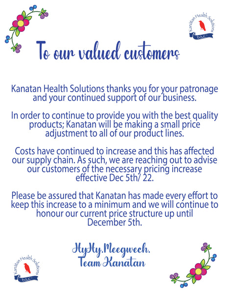 ATTENTION CUSTOMERS - KANATAN HEALTH SOLUTIONS ANNOUNCEMENT