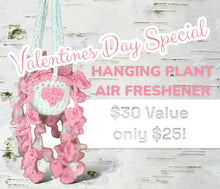 Load image into Gallery viewer, Aromatherapy (Air Freshener)Pink Valentines Day Hanging Plant
