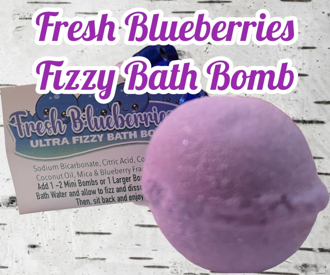 Fresh Blueberries Scented Bath Bomb(s) - Small, Medium or Large
