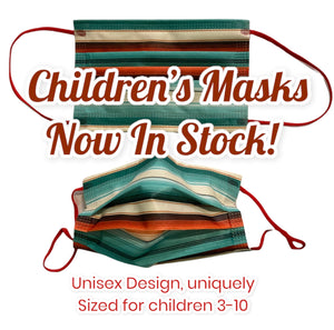 NEW EXCLUSIVE CHILDREN’s Size - Unisex Indigenous Serape Design (Non-Medical) Disposable Mask 50 Box