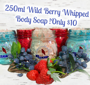Wild Berries Whipped Body Soap - 8 Fl Oz/250 ml Jar