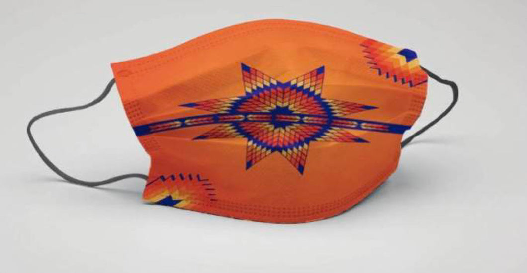 NEW RESTOCKED!!! Orange Starblanket Modern Design (Non-Medical) Disposable Mask 50 Box