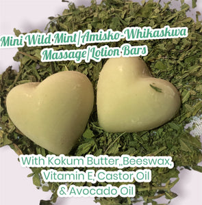 Wild Mint 3pk Mini Heart Lotion/Massage Bar In Box
