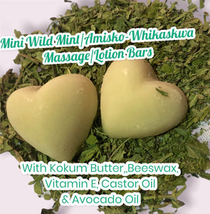 Wild Mint SINGLE (1 ) Mini Heart Lotion/Massage Bar In Jar